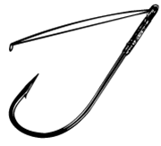 Gamakatsu Worm Straight Shank Hook with Wire Guard - Bronze - 4