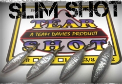 Tear Shot Slim Free Rig Weights – Tear Shot - Team Davies Tackle Company  - Tournament Quality Drop Shot Sinkers and Fishing Tackle